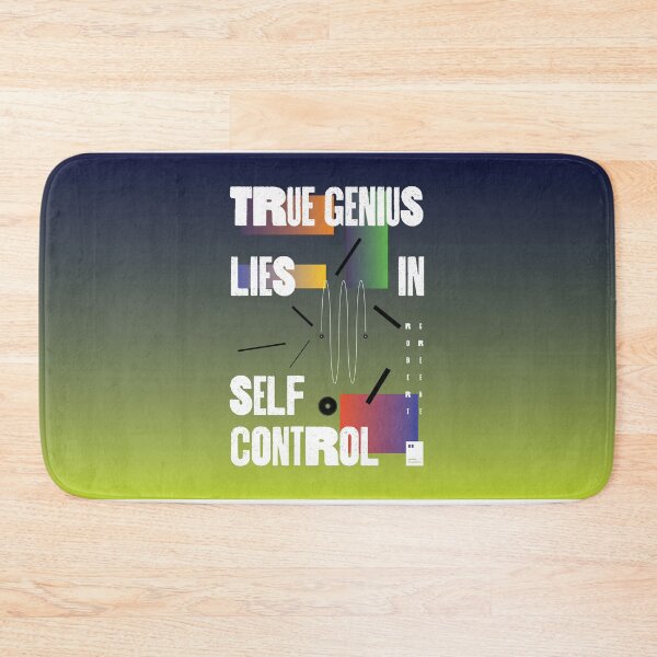 Item preview, True genius lies in self-control designed and sold by quotesonposters.