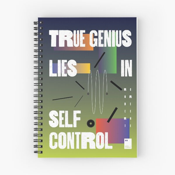 Item preview, True genius lies in self-control designed and sold by quotesonposters.