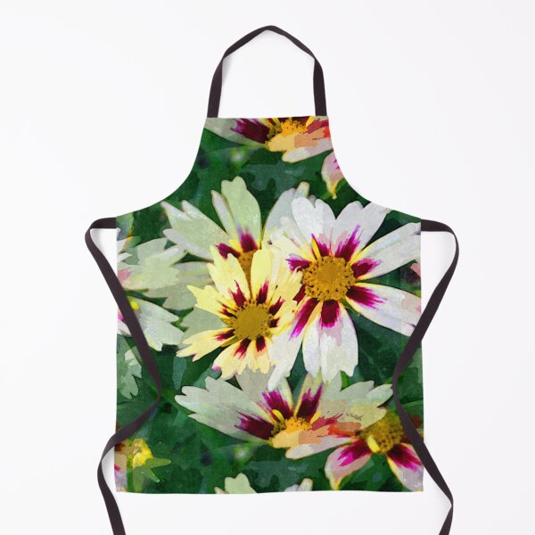Item preview, White and Pink with Yellow Center Coreopsis Watercolor Pattern designed and sold by Peace4Patti.