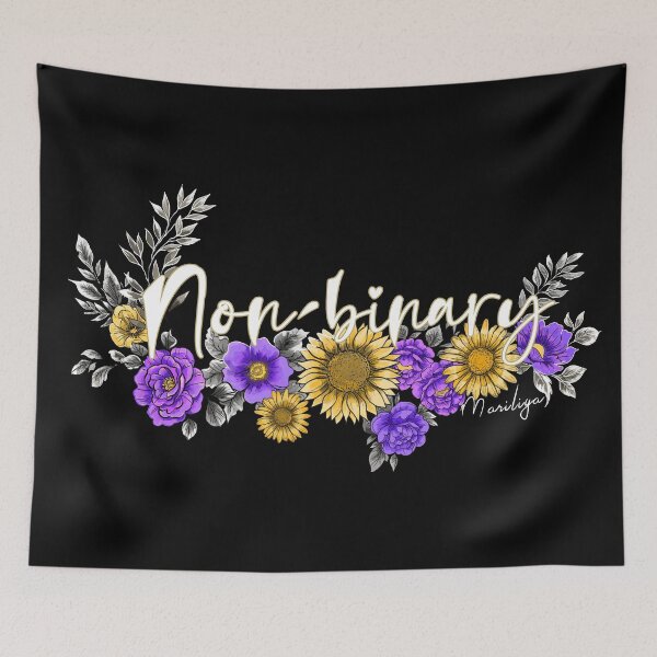 Item preview, Non-binary lgbtq floral designed and sold by Mari-Firefly.