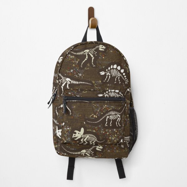 Item preview, Dinosaur Fossils - cream on brown - Fun graphic pattern by Cecca Designs designed and sold by Cecca-Designs.