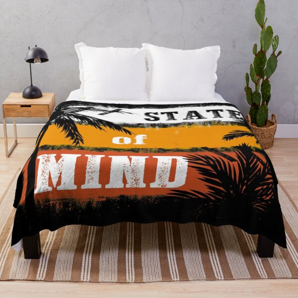 Item preview, State of mind – believe it and you will see it. Lifes a beach – inspirational palm tree spray & surf art  designed and sold by originalsusie.