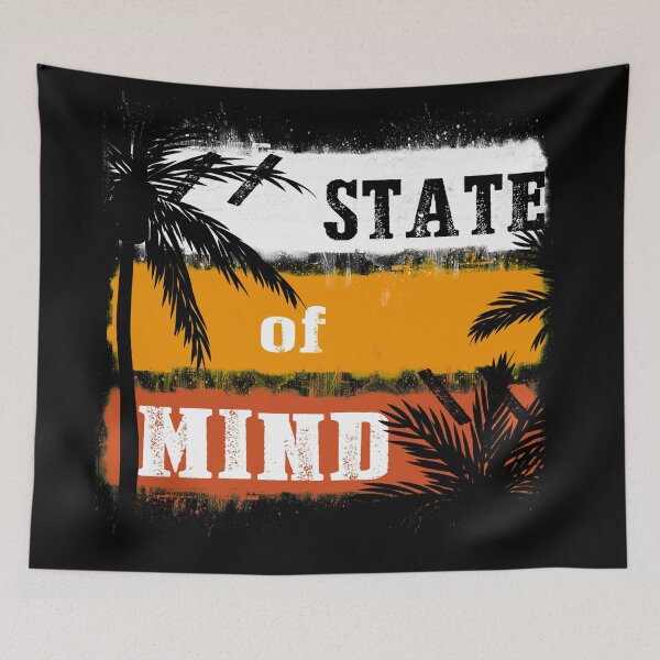 Item preview, State of mind – believe it and you will see it. Lifes a beach – inspirational palm tree spray & surf art  designed and sold by originalsusie.
