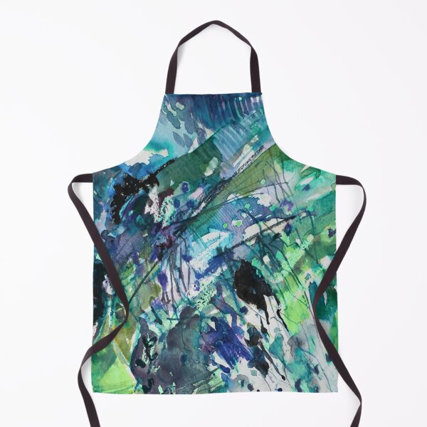 Artikelvorschau, Blau/Grüne Landschaft - Abstraktes Aquarell von Francesca Whetnall entworfen und verkauft von Cecca-Designs.