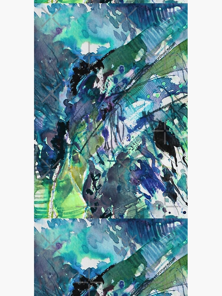 Blue/Green landscape - Original Abstract Watercolour by Francesca Whetnall by Cecca-Designs