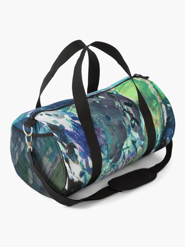 Alternate view of Blue/Green landscape - Original Abstract Watercolour by Francesca Whetnall Duffle Bag