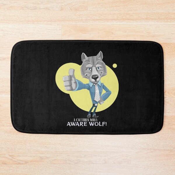 Item preview, Cautious wolf- Aware Wolf designed and sold by EvaWolf.