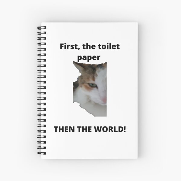 Evil Toilet Paper Cat Spiral Notebook