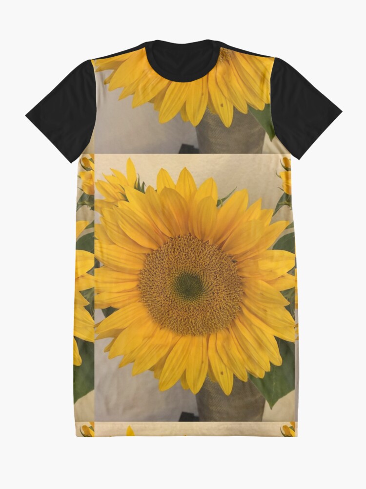 Alternate view of Sunflower, Yellow flower, Sunflower mask Graphic T-Shirt Dress