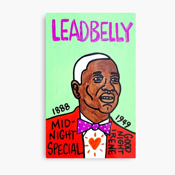 Leadbelly Blues Folk Art Metal Print