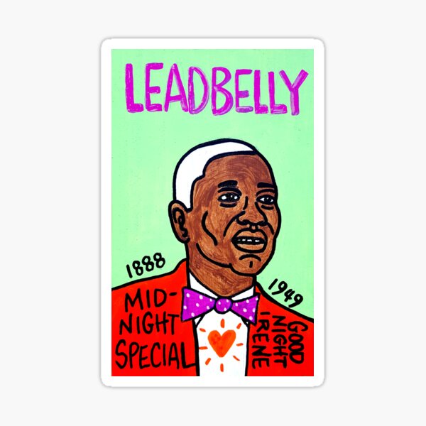 Leadbelly Blues Folk Art Sticker