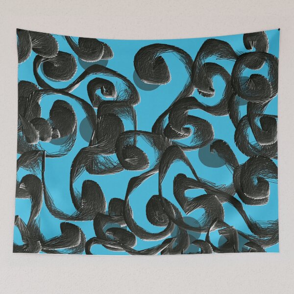 Item preview, Abstract blue black designed and sold by Abstractlara.