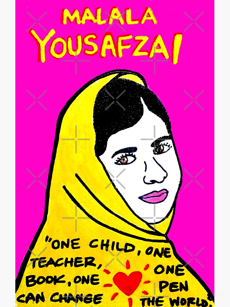 Malala Yousafzai Pop Folk Art by krusefolkart