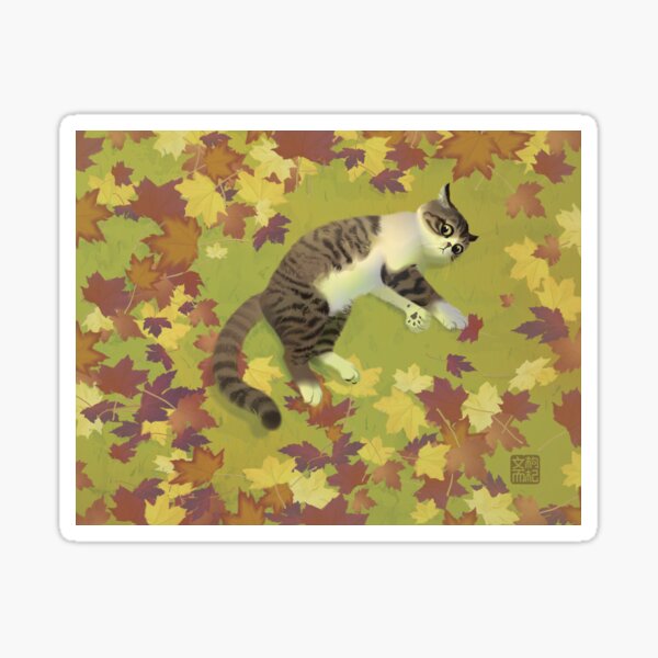 Autumn Cat Sticker
