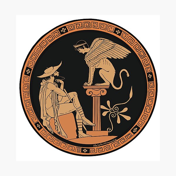 Oedipus and the Sphinx Photographic Print