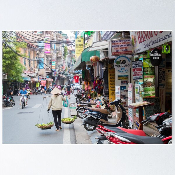 Item preview, Hanoi Old Quarter street scene Vietnam designed and sold by Martin Berry Photography.