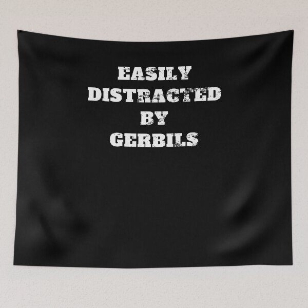 Item preview, Easily distracted by gerbils rodent Retro Vintage designed and sold by Jeangel97.