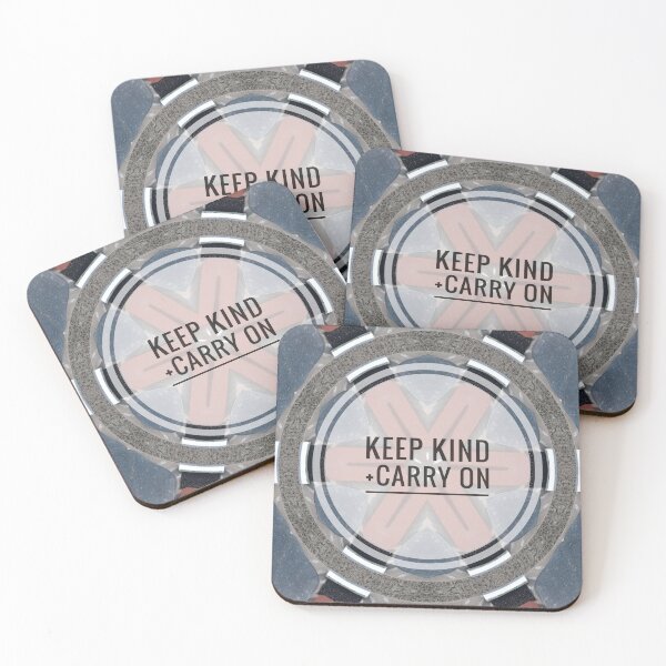 Item preview, Patterned Keep Kind and Carry On Coronavirus Slogan by Jenny Meehan  designed and sold by Jenny Meehan Art Prints and Patterns  .