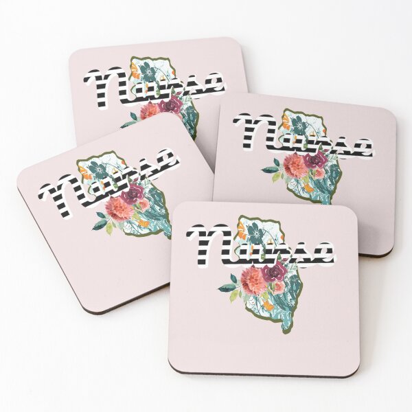 Item preview, New Jersey Nurse Floral Watercolor designed and sold by AZGuzmans.