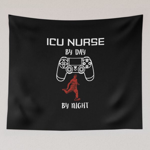 Item preview, Gamer By Night - ICU Nurse designed and sold by ArtistThara.