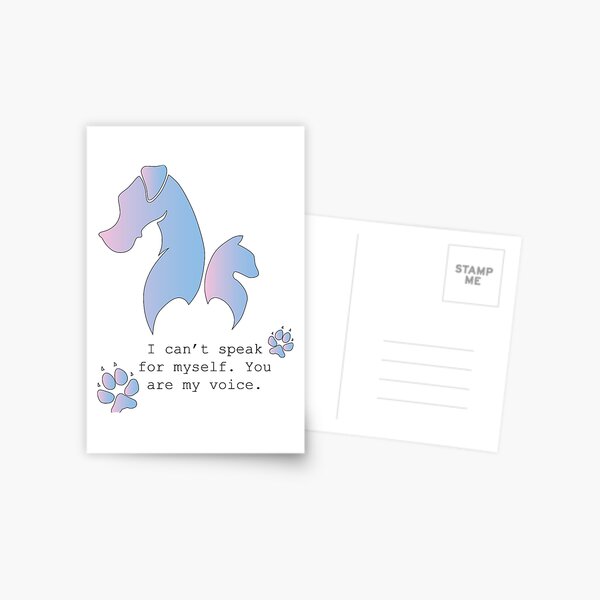 Animal Rights Coloured Postcard