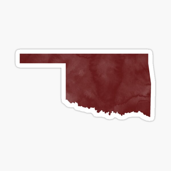 Item preview, Watercolor Oklahoma (Crimson) designed and sold by crystalcreative.