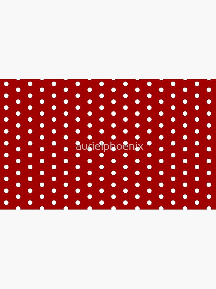 Red White Polka Dot Pattern by aurielphoenix
