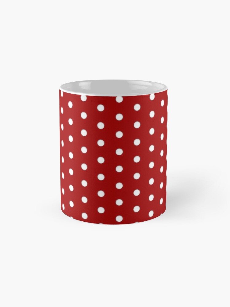 Alternate view of Red White Polka Dot Pattern Mug