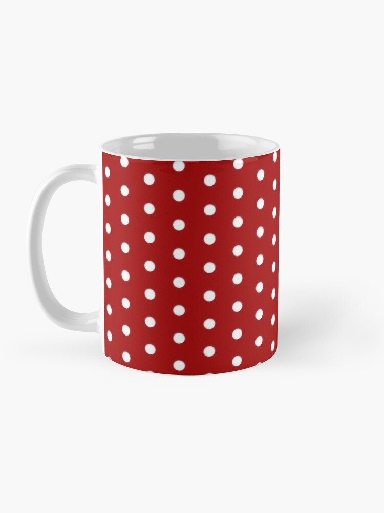 Alternate view of Red White Polka Dot Pattern Mug