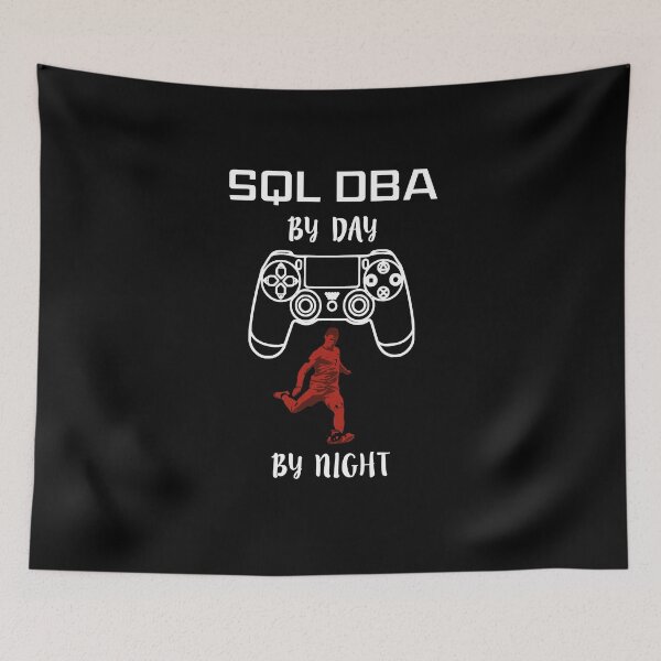 Item preview, Gamer By Night - SQL DBA designed and sold by ArtistThara.
