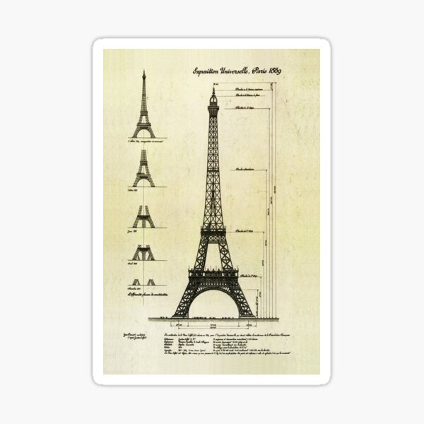 Item preview, Plans Pour la Tour Eiffel designed and sold by ACH-Designs.