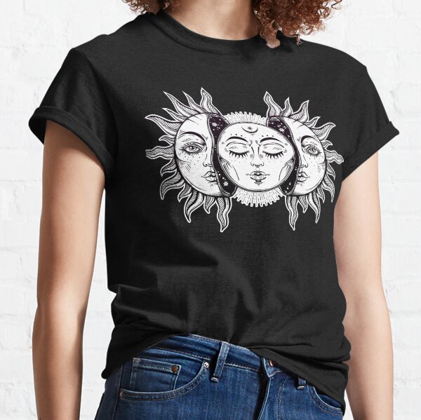 Vintage Retro Sun and Moon Solar Eclipse Classic T-Shirt