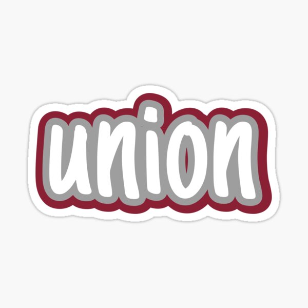 "Union logo " Sticker for Sale by emilyolenik Redbubble