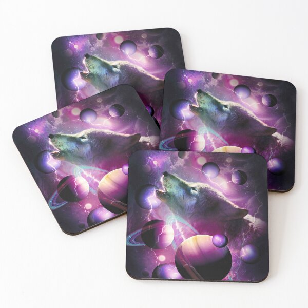 Item preview, Cosmic Wolf Howling At Moon In Space designed and sold by SkylerJHill.