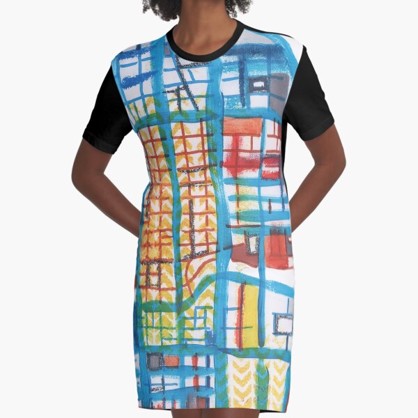 Navy Pier, Chicago (Yellow) Graphic T-Shirt Dress