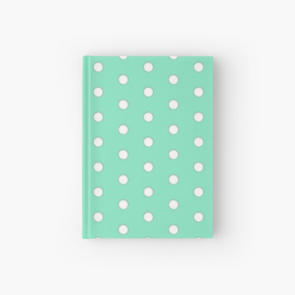 Peppermint White Polka Pattern Hardcover Journal