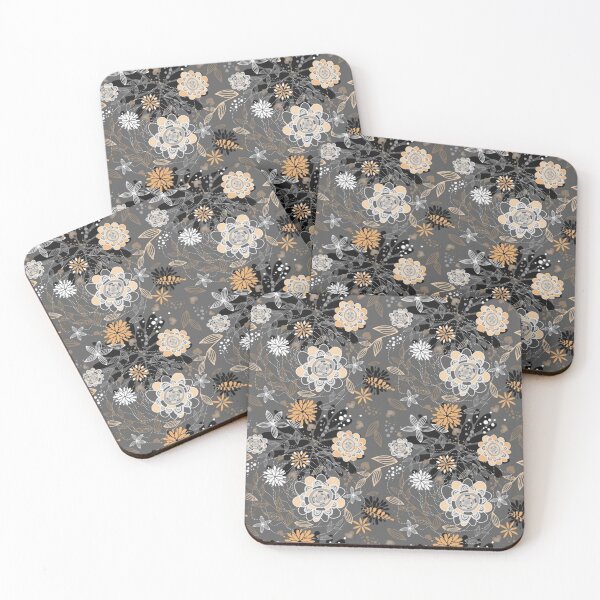 Item preview, Retro painted flowers designed and sold by dplachkinova.