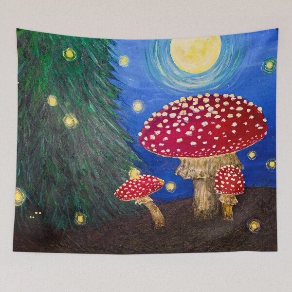 Item preview, Mushrooms in the moonlight designed and sold by Esperanza Phoenix.