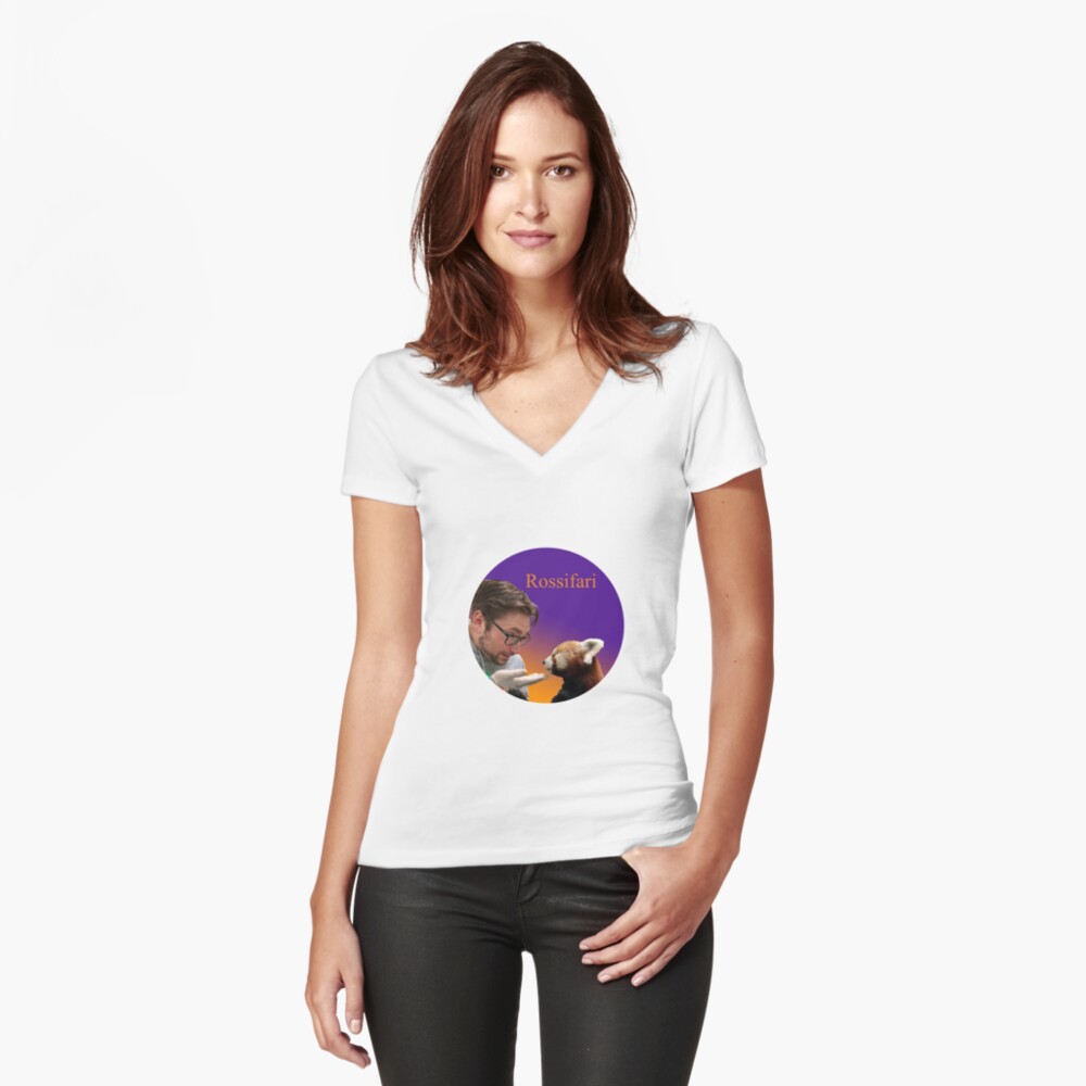 Item preview, Fitted V-Neck T-Shirt designed and sold by rossifari.