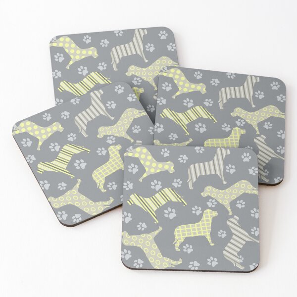 Item preview, Dogs pups and paws in grey tones designed and sold by susanvarleyart.