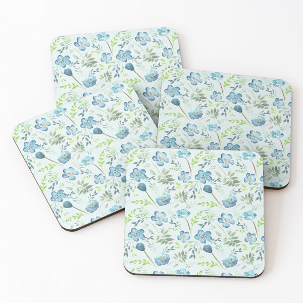 Item preview, Baby Blue Eyes Watercolor Floral Pattern designed and sold by StudioPosies.
