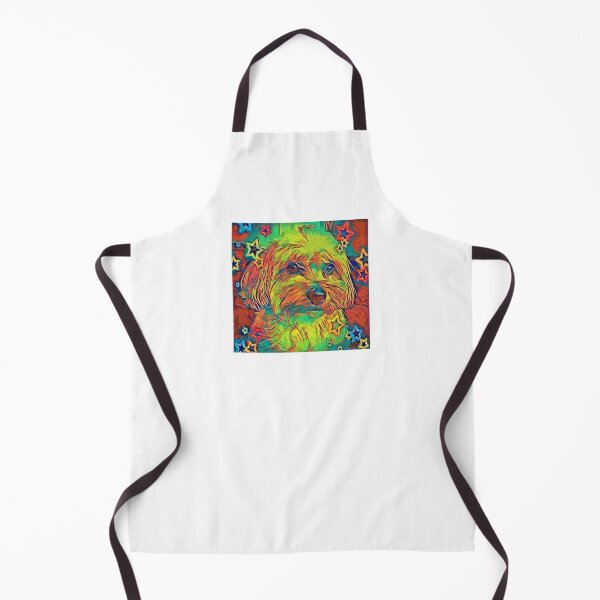 Item preview, Copper the Havapookie with stars rainbow art designed and sold by Karen Dayton.