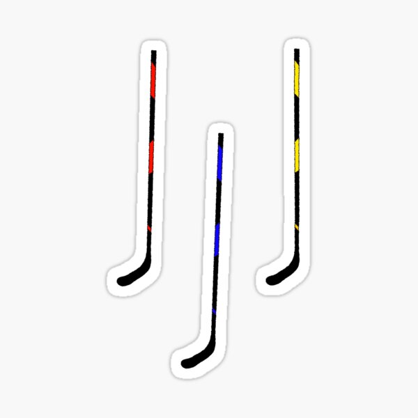 "hockey stick sticker pack" Sticker for Sale by margaretpalmer Redbubble