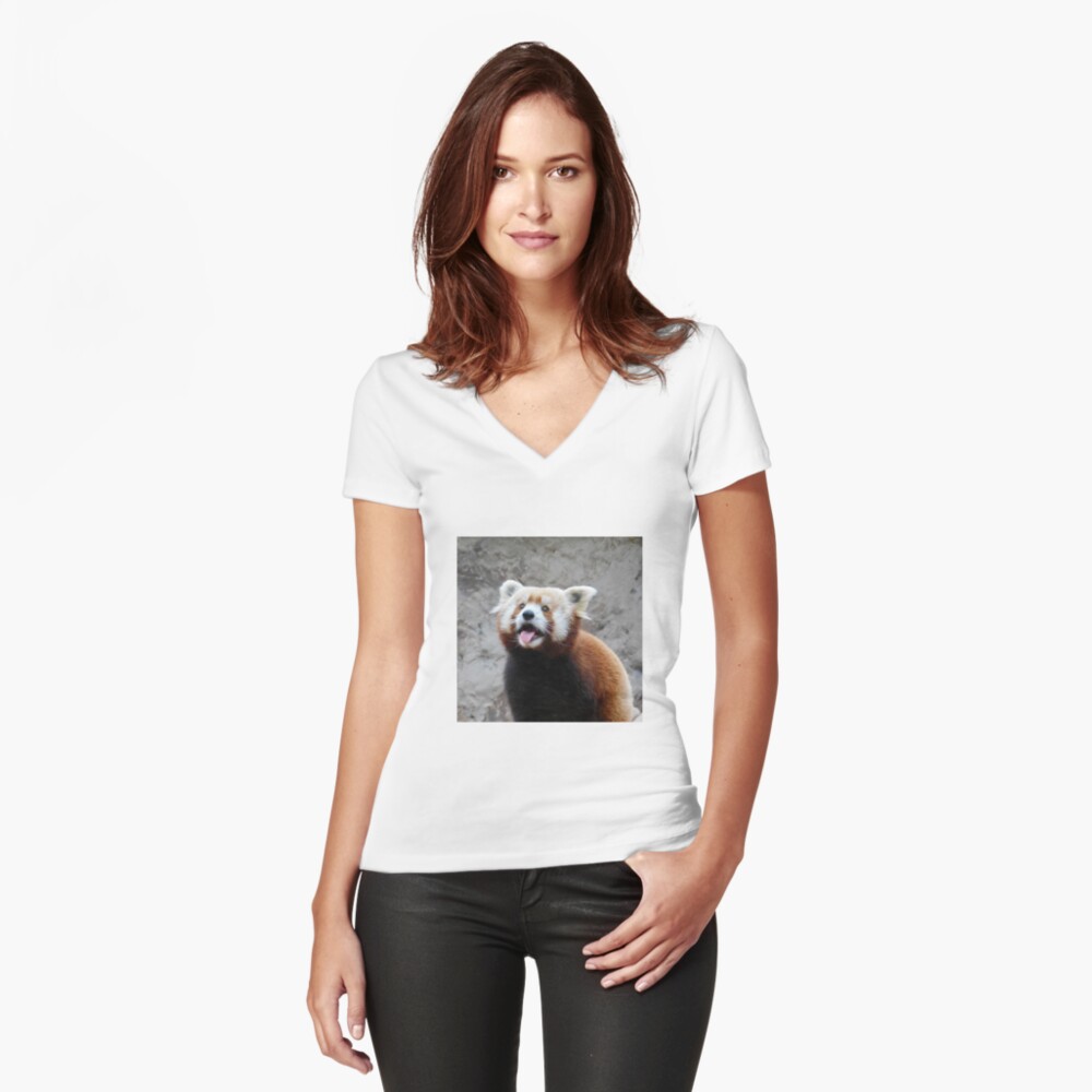 Item preview, Fitted V-Neck T-Shirt designed and sold by rossifari.