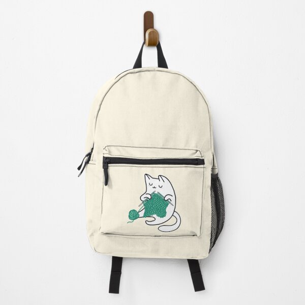 Item preview, Knitting Cat Green designed and sold by little ochre.
