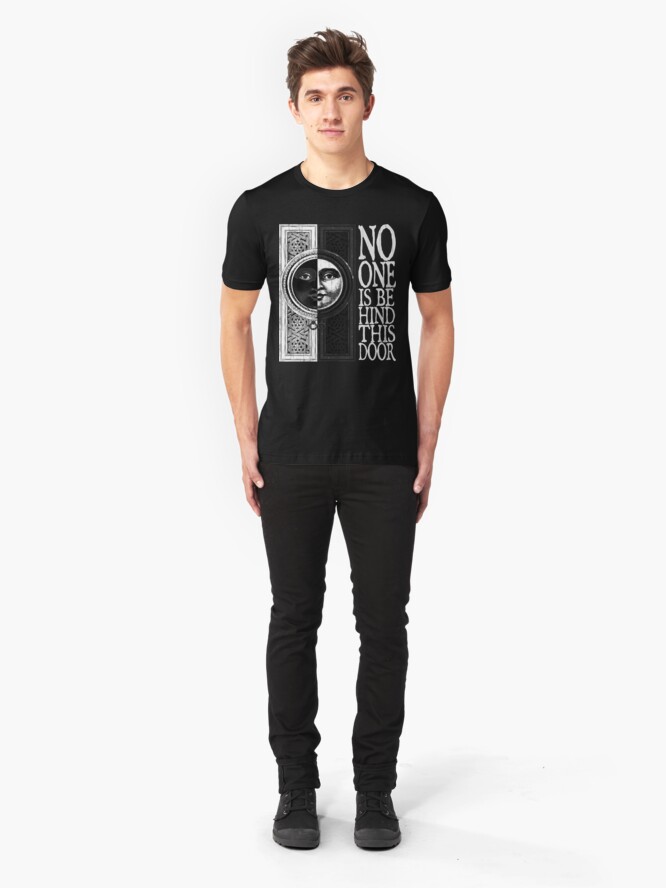 Alternate view of House of No One (White) Slim Fit T-Shirt