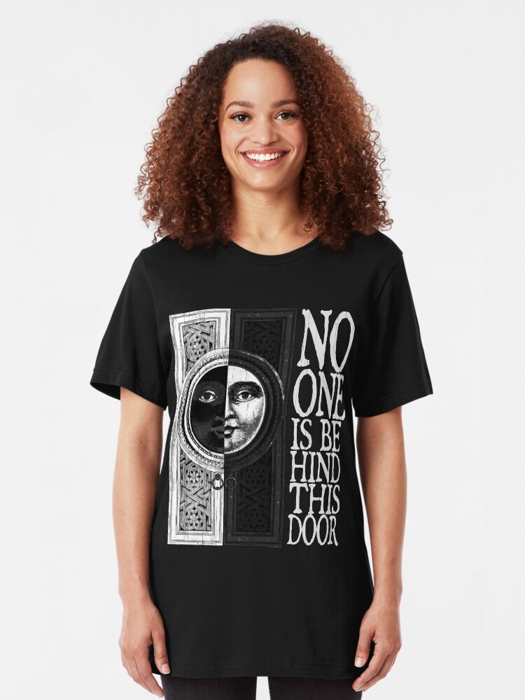 Alternate view of House of No One (White) Slim Fit T-Shirt
