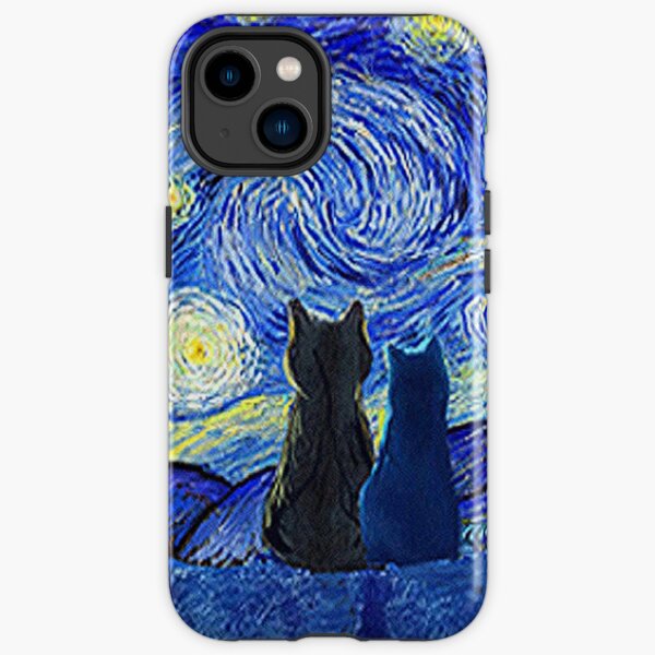 Cats and Starry Night iPhone Tough Case