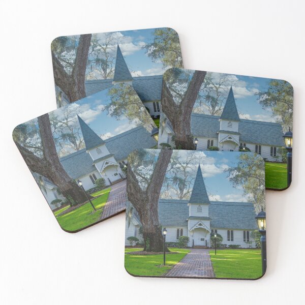 Item preview, Small Church Past Brick Walk and Green Lawn with Lamps designed and sold by dbvirago.
