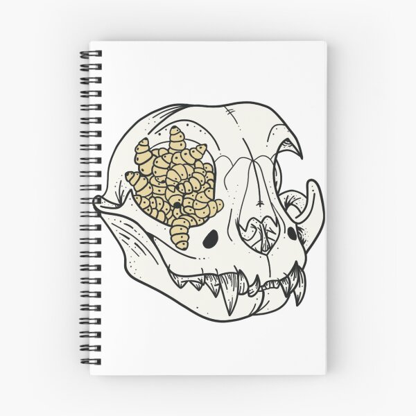 Item preview, Ol Maggot Eye Skull Cat designed and sold by Necrobroth.